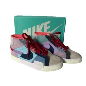 Size 8.5 Men 10 Women Nike Zoom Blazer Premium SB Mid Mosaic Pack - Multi DA8854